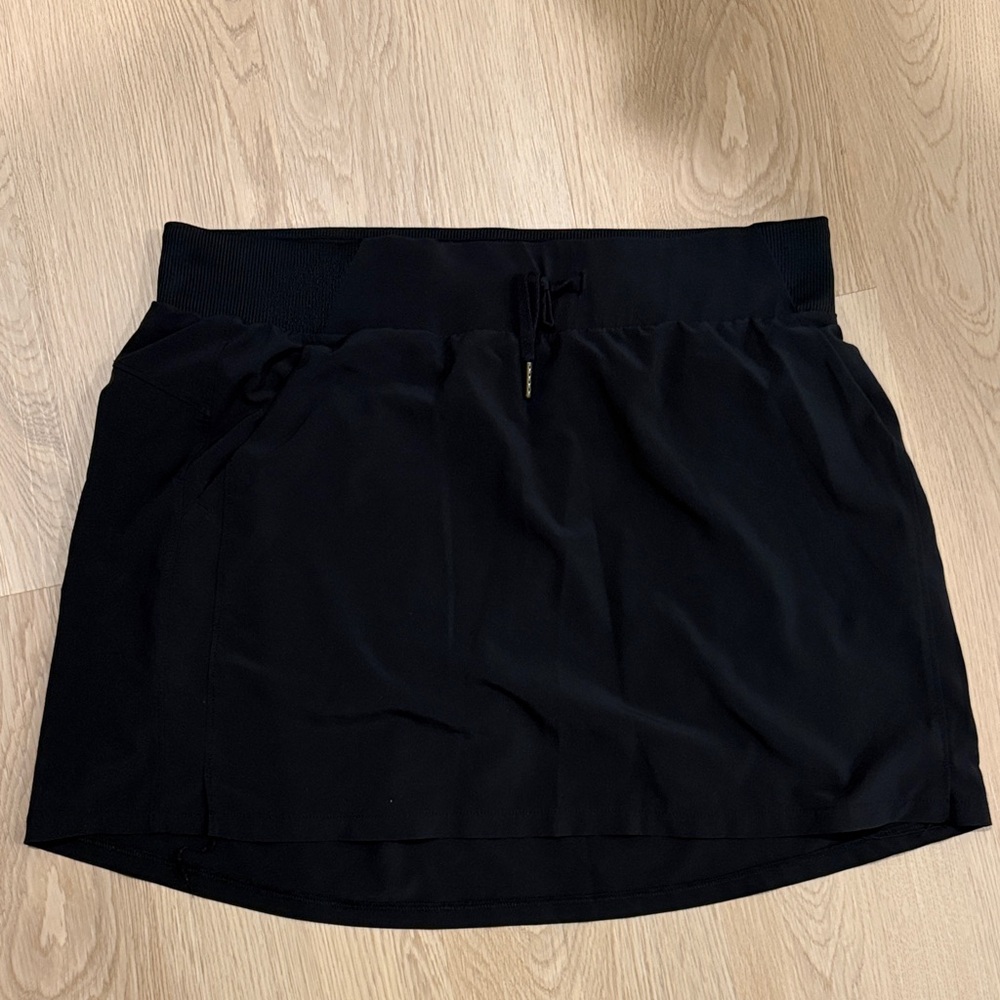 all in motion Black Athletic Skort with Logo Accent
